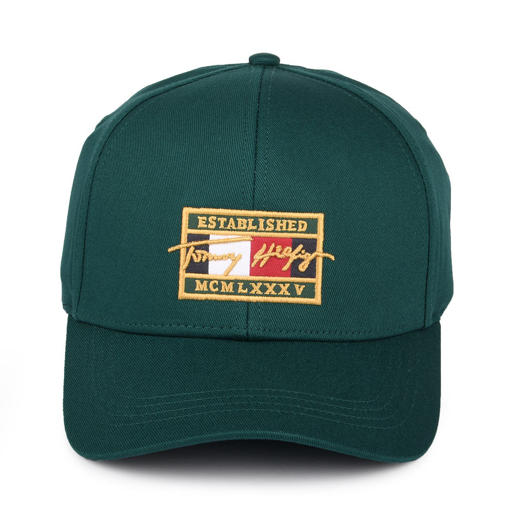 Casquette TH Patch Signature vert bouteille TOMMY HILFIGER