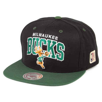Casquette Snapback NBA Arch 2 Tone Milwaukee Bucks noir-vert MITCHELL & NESS