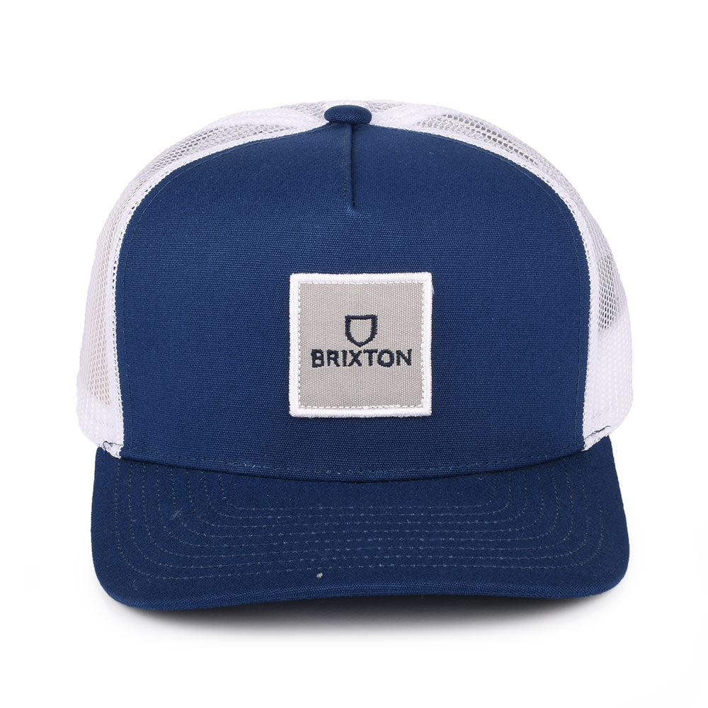 Casquette Trucker Alpha Block NetPlus MP bleu marine-blanc BRIXTON
