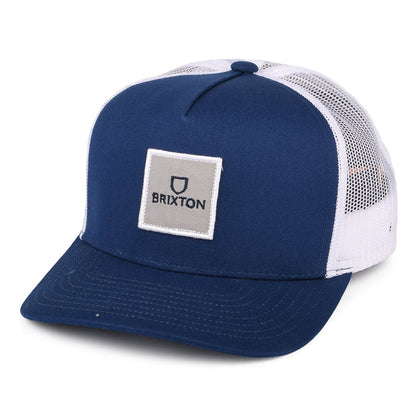 Casquette Trucker Alpha Block NetPlus MP bleu marine-blanc BRIXTON