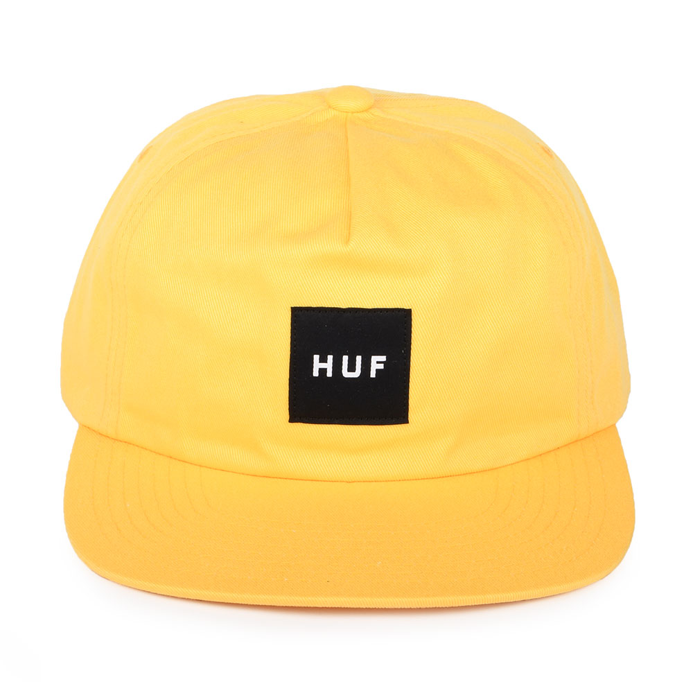 Casquette Snapback Non Structurée Box Logo jaune HUF