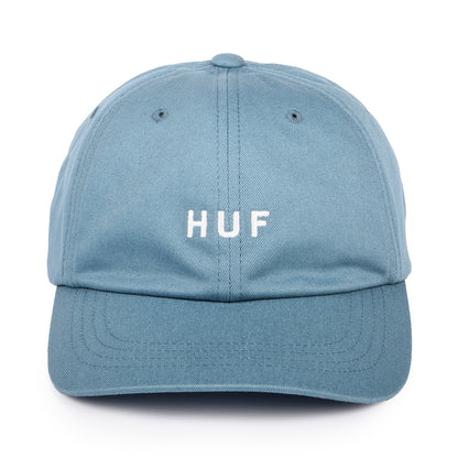 Casquette à Visière Incurvée en Coton Original Logo bleu clair HUF