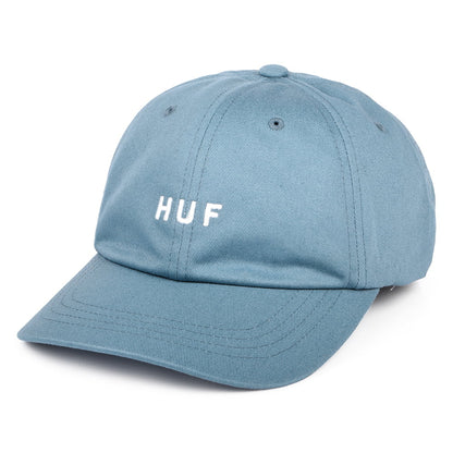 Casquette à Visière Incurvée en Coton Original Logo bleu clair HUF