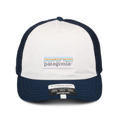 Casquette Trucker Femme Pastel P-6 Label Layback blanc-bleu PATAGONIA