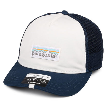 Casquette Trucker Femme Pastel P-6 Label Layback blanc-bleu PATAGONIA