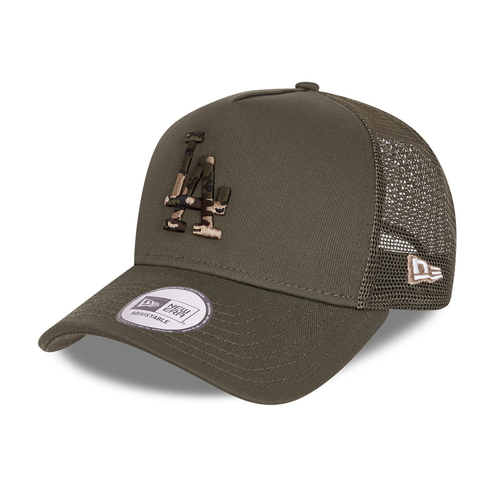 Casquette Trucker MLB Camo Infill L.A. Dodgers khaki NEW ERA