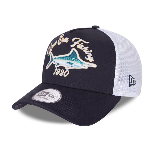 Casquette Trucker A-Frame NE Fishing bleu marine NEW ERA