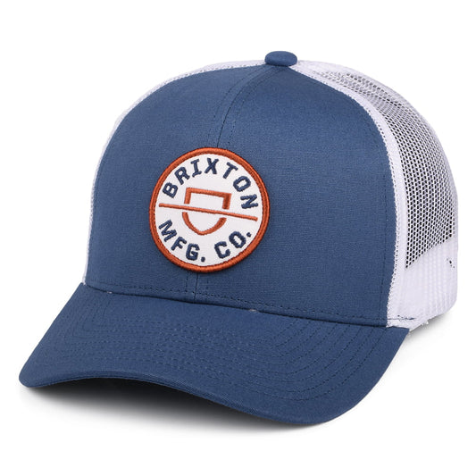 Casquette Trucker Crest NetPlus MP bleu ardoise-blanc BRIXTON