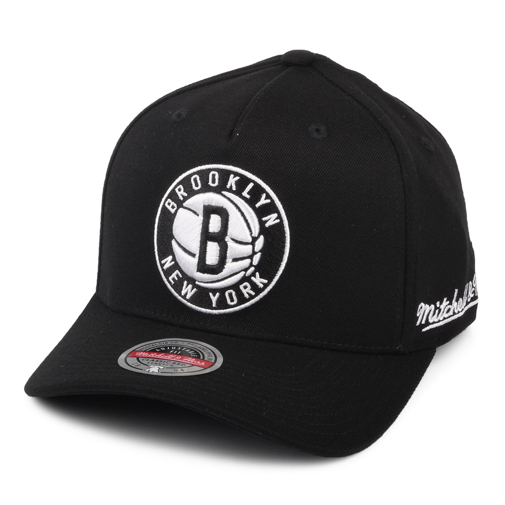 Casquette Snapback NBA Dropback Solid Redline Brooklyn Nets noir MITCHELL & NESS