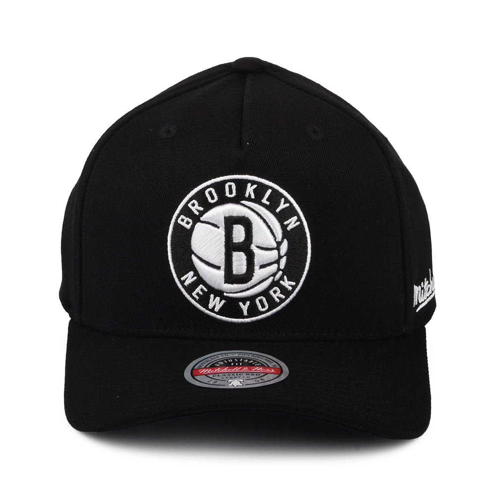 Casquette Snapback NBA Dropback Solid Redline Brooklyn Nets noir MITCHELL & NESS