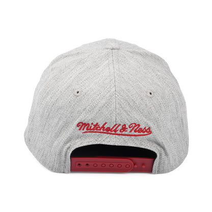 Casquette Snapback NBA Team Heather Redline Miami Heat gris chiné MITCHELL & NESS
