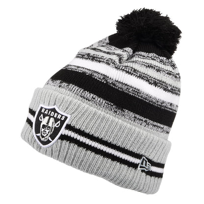 Bonnet à Pompon NFL Sport Knit OTC Las Vegas Raiders noir-gris NEW ERA