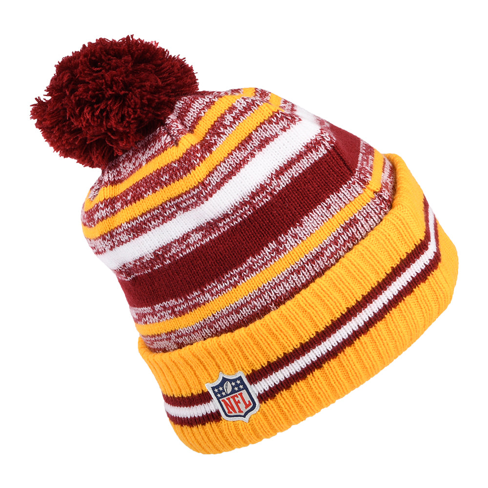 Bonnet à Pompon NFL Sport Knit OTC Washington Football Team bordeaux-doré NEW ERA