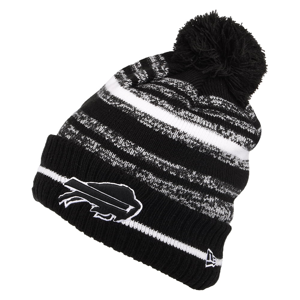 Bonnet à Pompon NFL Sport Knit Buffalo Bills noir-blanc NEW ERA