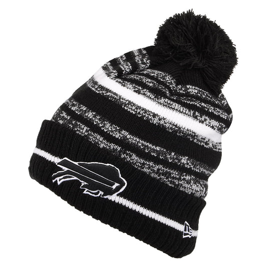 Bonnet à Pompon NFL Sport Knit Buffalo Bills noir-blanc NEW ERA