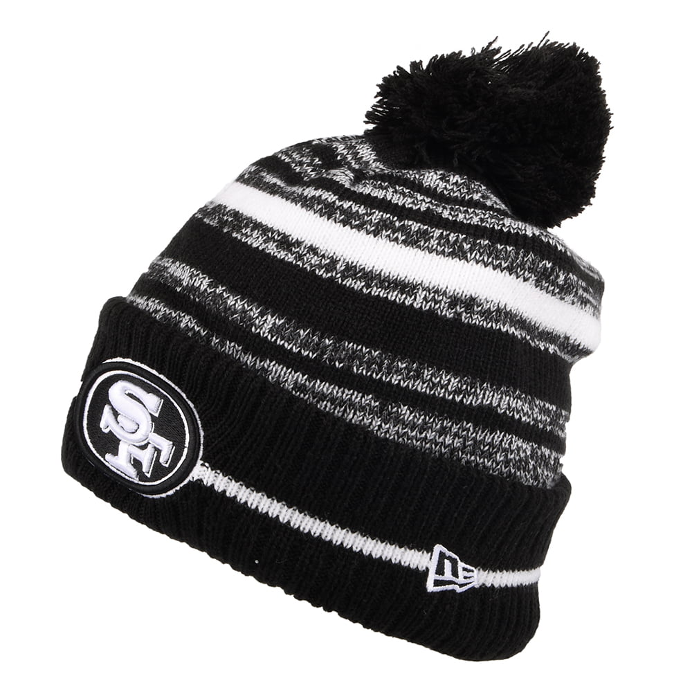 Bonnet à Pompon NFL Sport Knit San Francisco 49ers noir-blanc NEW ERA