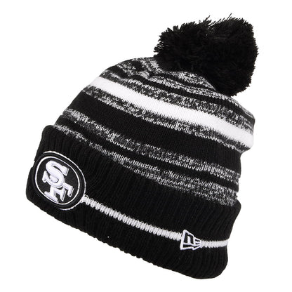 Bonnet à Pompon NFL Sport Knit San Francisco 49ers noir-blanc NEW ERA