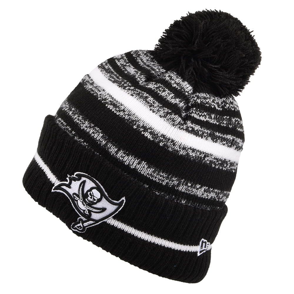 Bonnet à Pompon NFL Sport Knit Tampa Bay Buccaneers noir-blanc NEW ERA
