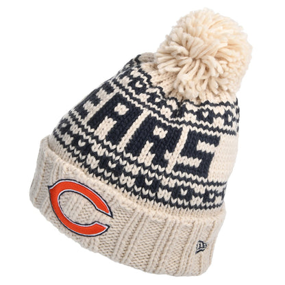 Bonnet à Pompon Femme NFL Sport Knit Chicago Bears avoine NEW ERA