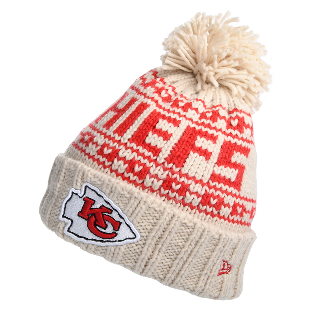 Bonnet à Pompon Femme NFL Sport Knit Kansas City Chiefs avoine NEW ERA