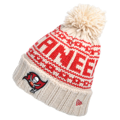 Bonnet à Pompon Femme NFL Sport Knit Tampa Bay Buccaneers avoine NEW ERA