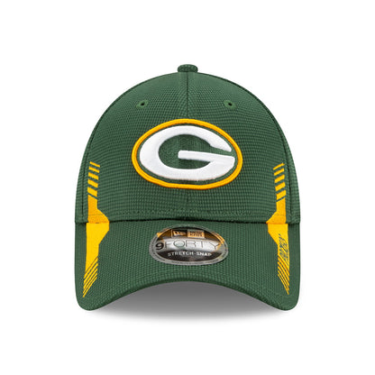 Casquette Stretch Snap 9FORTY NFL Sideline Home Green Bay Packers vert-jaune NEW ERA