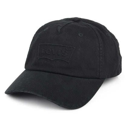 Casquette Délavée avec Étiquette Vierge Debossed Big Batwing noir LEVI'S