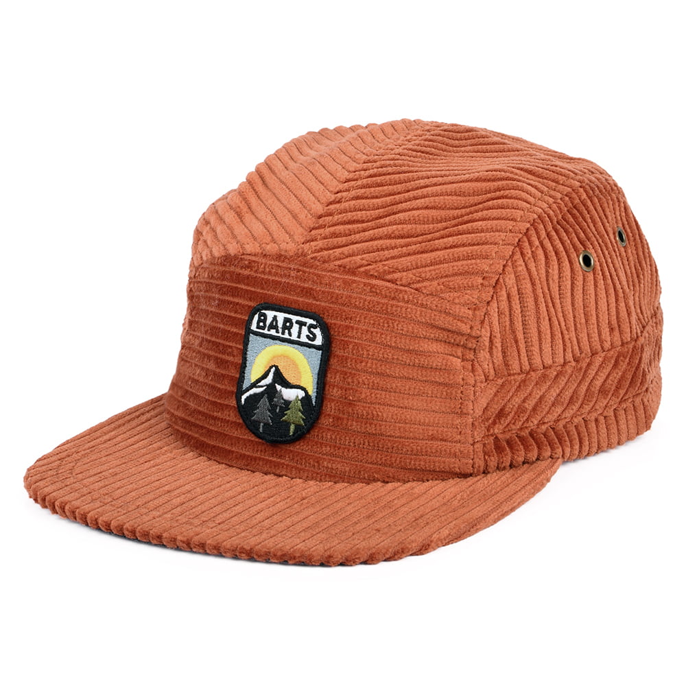 Casquette 5 Panel en Velours Côtelé Nevad rouille BARTS