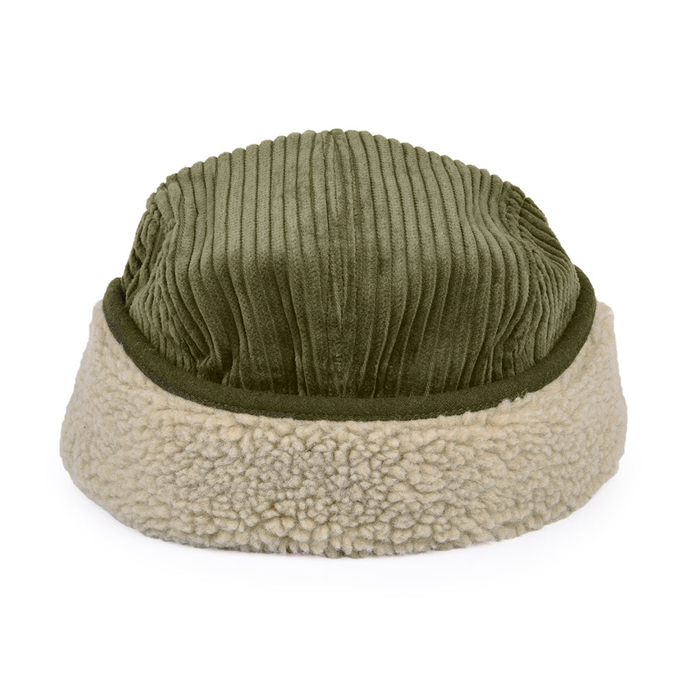 Casquette 5 Panel en Velours Côtelé Avec Protège-Oreilles Rayner vert militaire BARTS