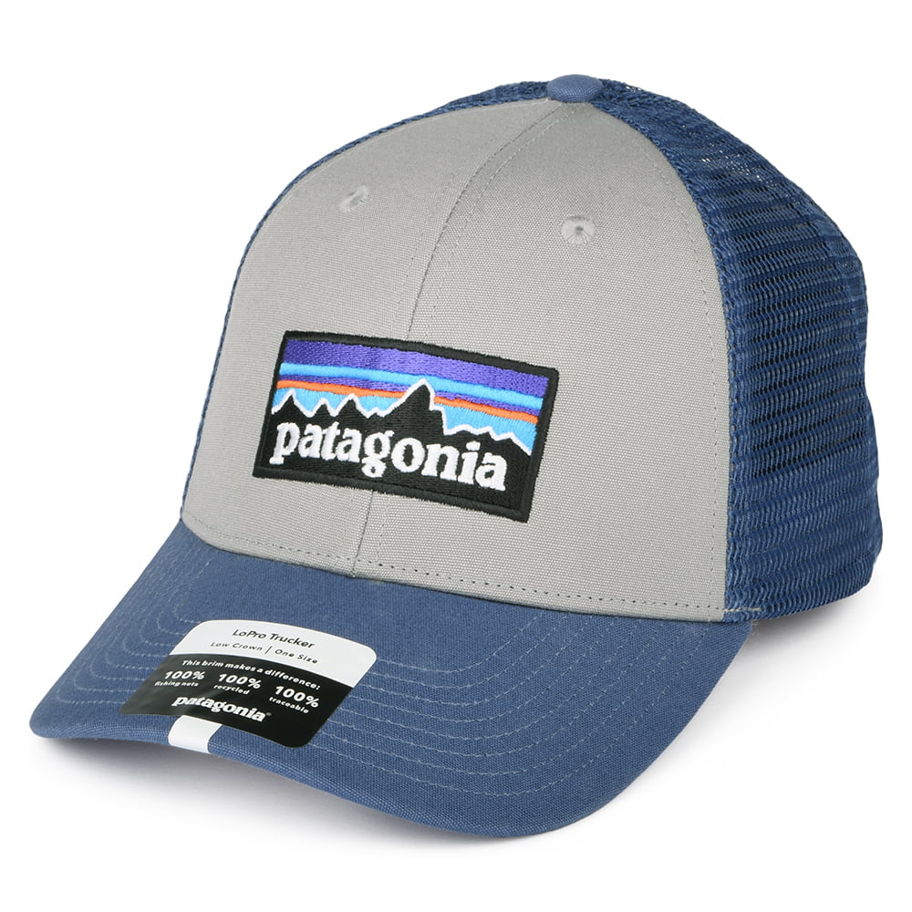Casquette Trucker en Coton Bio LoPro P-6 Logo gris-bleu PATAGONIA