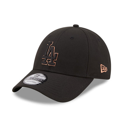 Casquette 9FORTY MLB Metallic Outline L.A. Dodgers noir-or rose NEW ERA