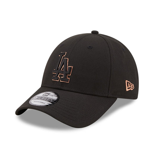 Casquette 9FORTY MLB Metallic Outline L.A. Dodgers noir-or rose NEW ERA