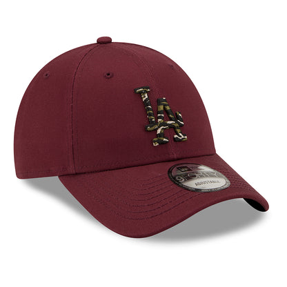 Casquette 9FORTY MLB Wild Camo L.A. Dodgers bordeaux NEW ERA