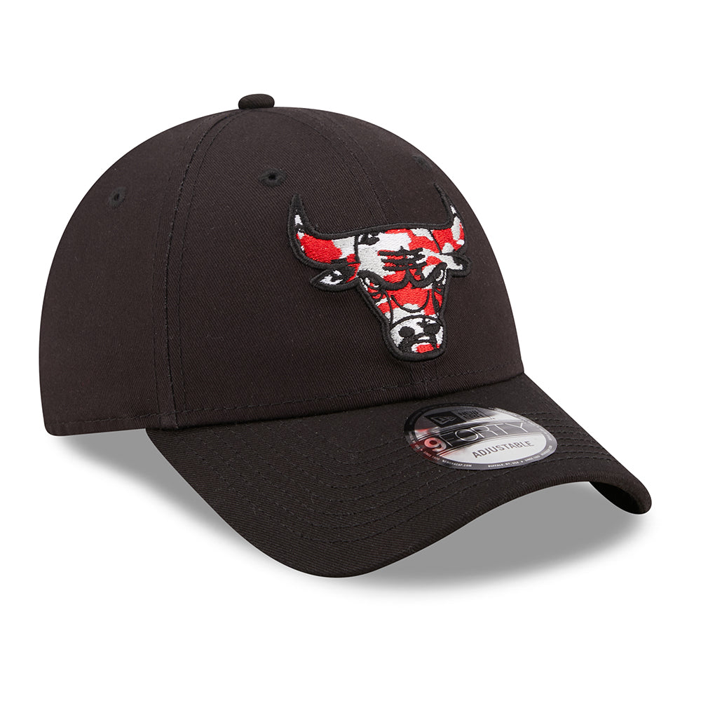 Casquette 9FORTY NBA Wild Camo Chicago Bulls noir NEW ERA