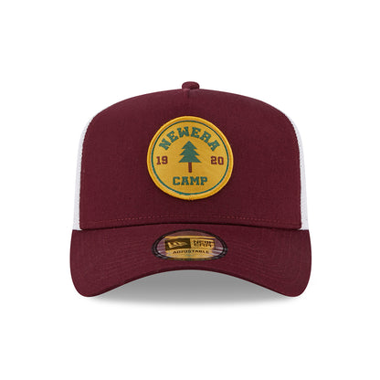 Casquette Trucker A-Frame NE Camp Patch bordeaux NEW ERA