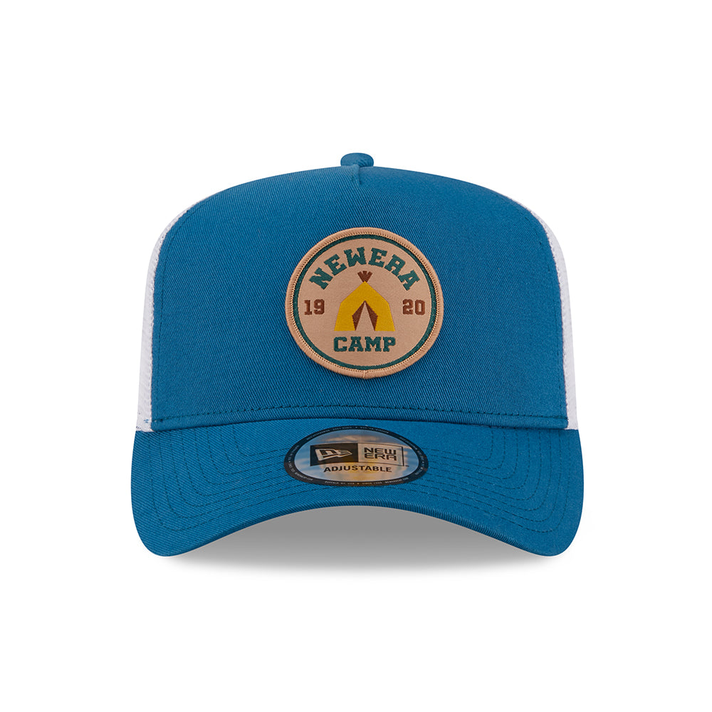 Casquette Trucker A-Frame NE Camp Patch bleu sarcelle NEW ERA