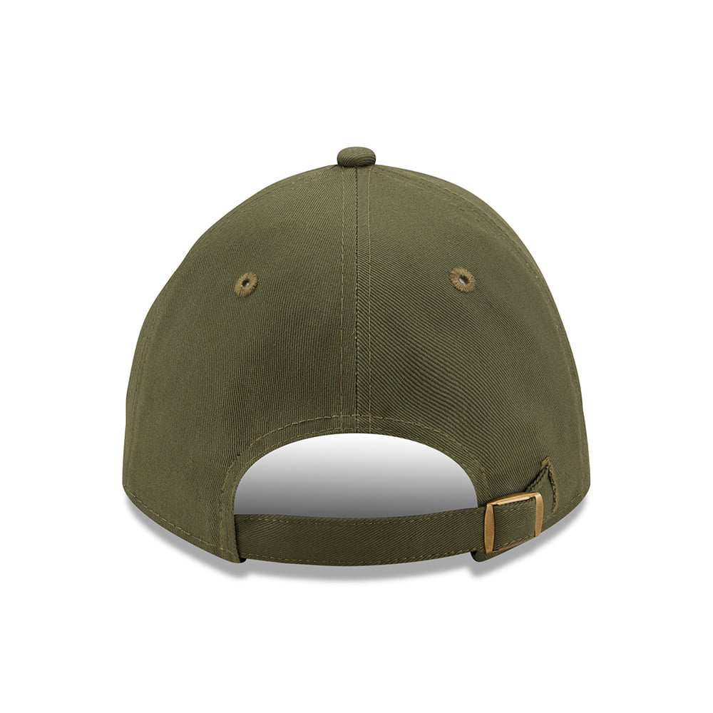 Casquette 9TWENTY NEC Felt Patch Casual Classic en Coton olive NEW ERA