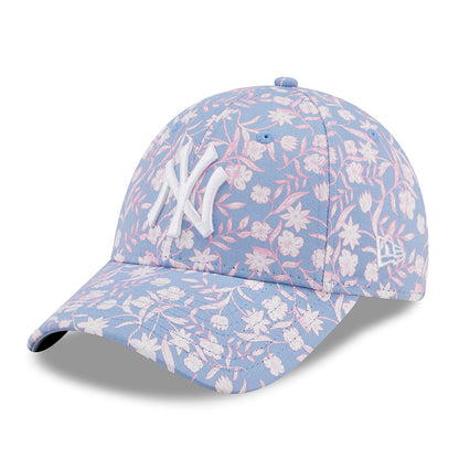 Casquette Femme 9FORTY MLB Floral New York Yankees bleu clair NEW ERA