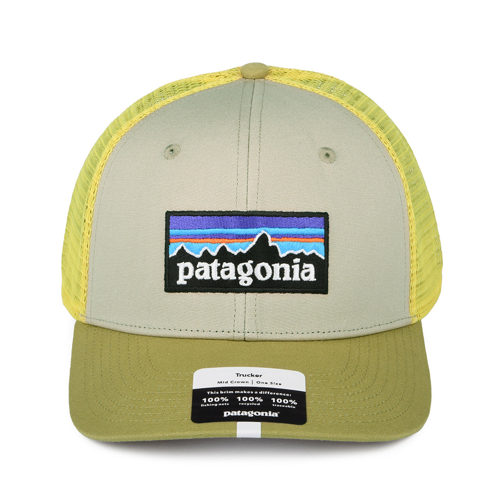 Casquette Trucker en Coton Bio P-6 Logo beige sable-jaune PATAGONIA