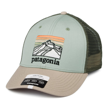 Casquette Trucker en Toile de Coton Bio LoPro Line Logo Ridge menthe PATAGONIA