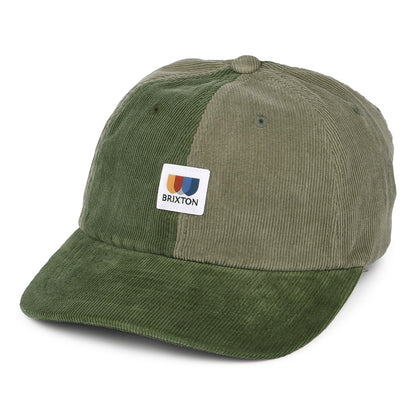 Casquette en Velours Côtelé Bicolore Alton LP olive BRIXTON