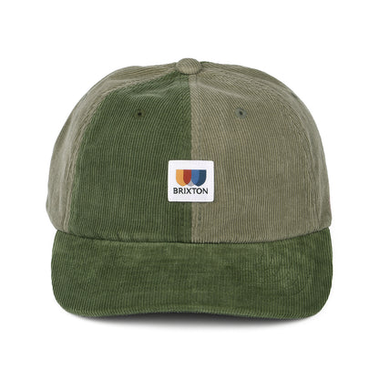 Casquette en Velours Côtelé Bicolore Alton LP olive BRIXTON