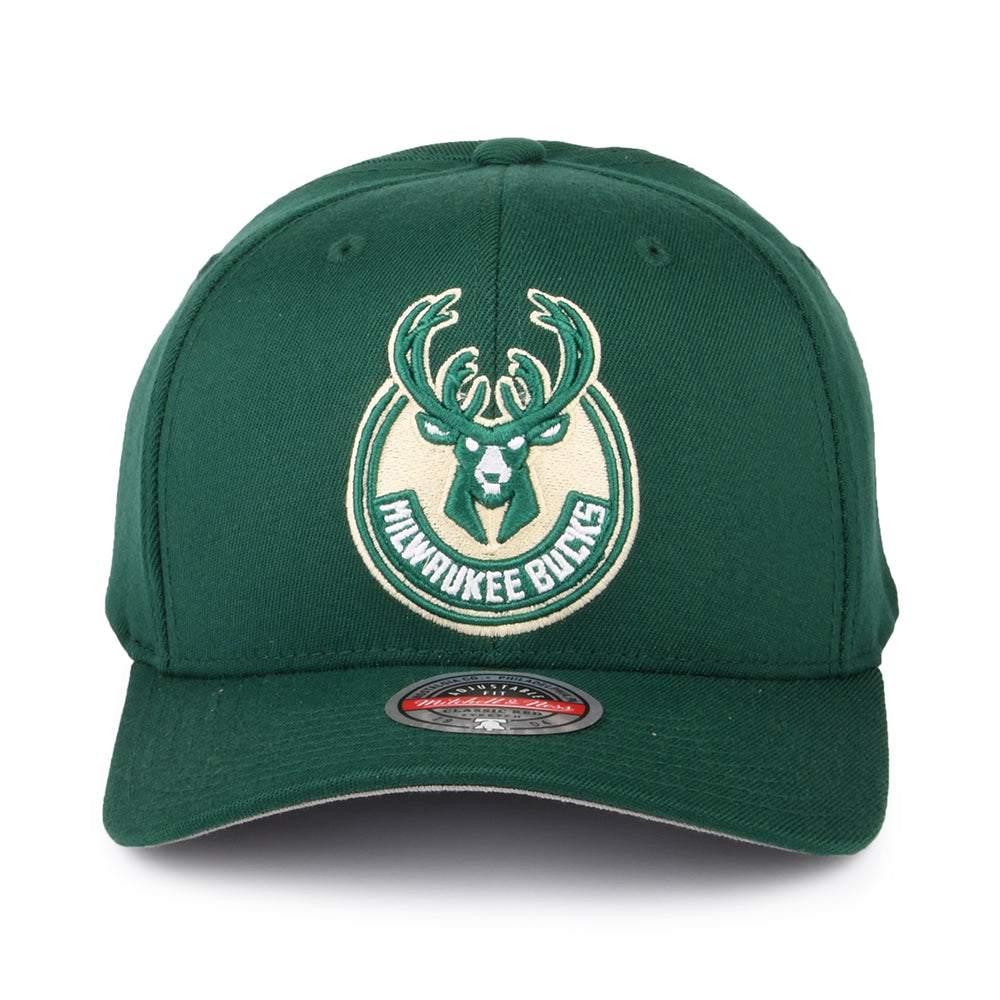 Casquette Snapback NBA Team Ground Stretch Milwaukee Bucks vert MITCHELL & NESS