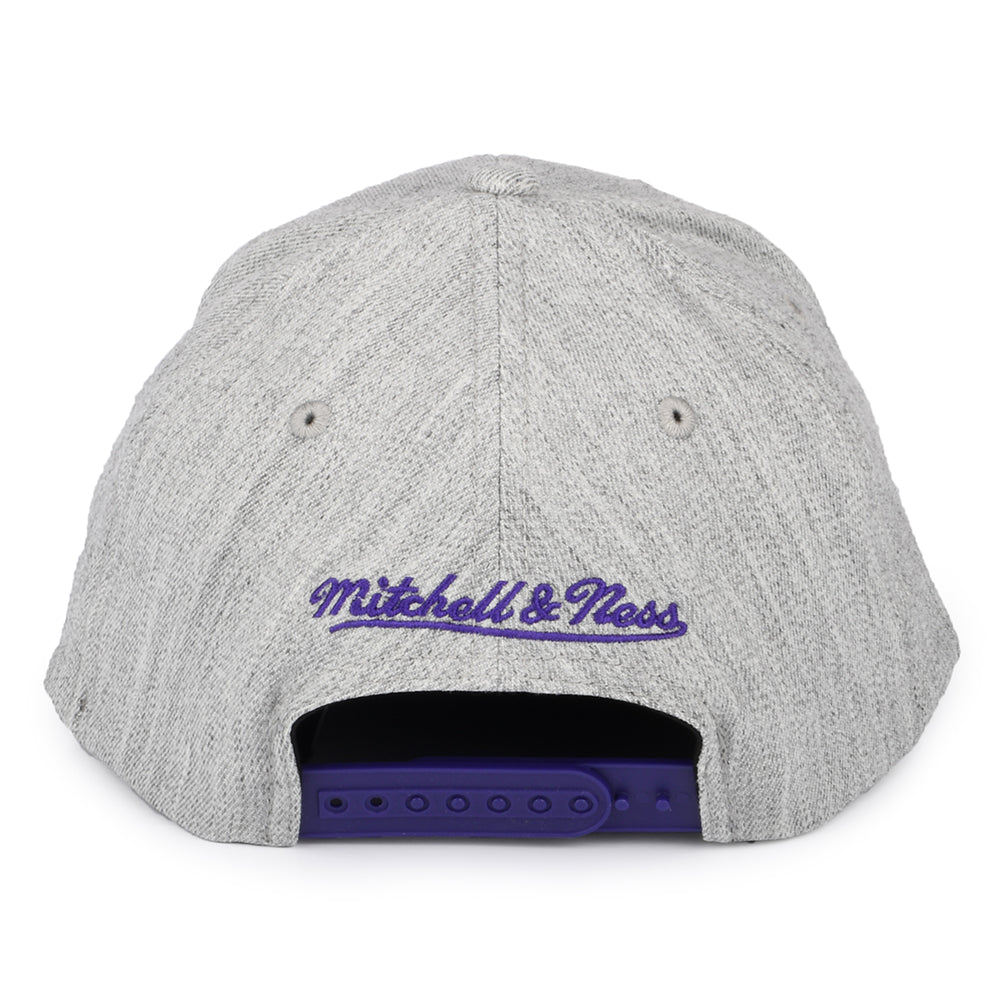 Casquette Snapback NBA Team Heather Stretch L.A. Lakers gris chiné MITCHELL & NESS