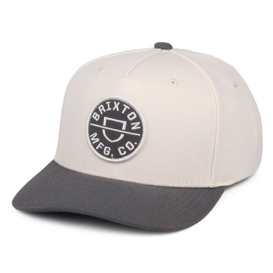Casquette Snapback Crest C NetPlus MP blanc cassé-gris BRIXTON