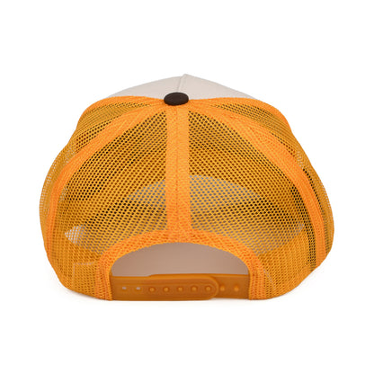 Casquette Trucker Alpha Block NetPlus MP blanc cassé-orange-marron BRIXTON