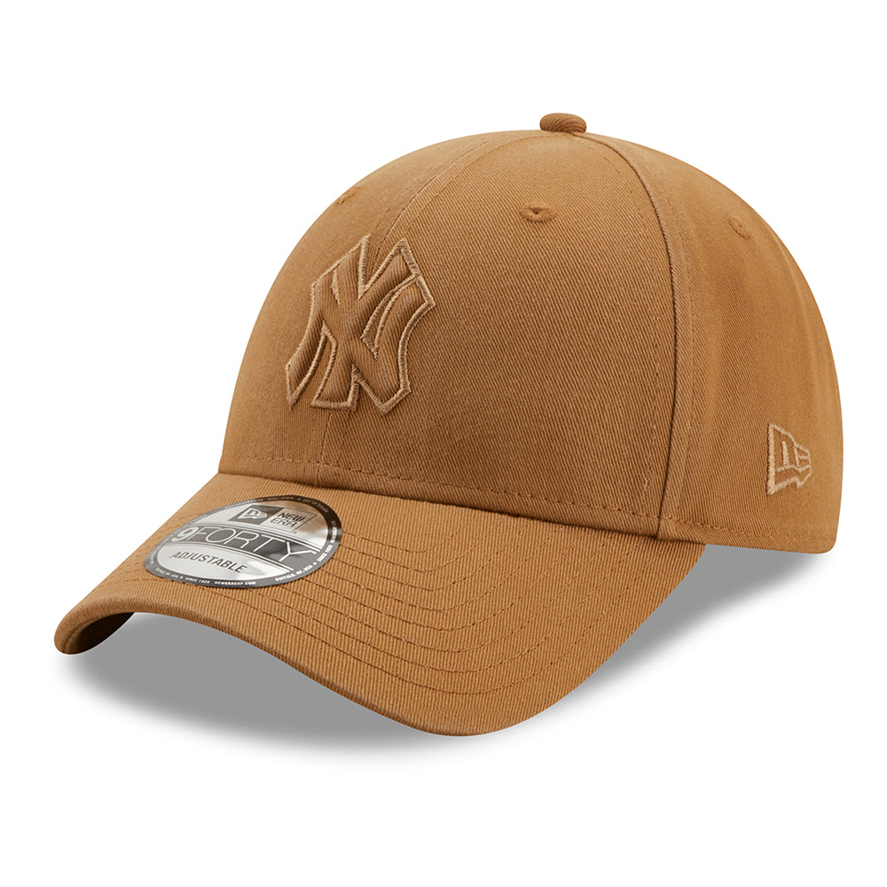 Casquette 9FORTY MLB Raised Logo New York Yankees blé NEW ERA