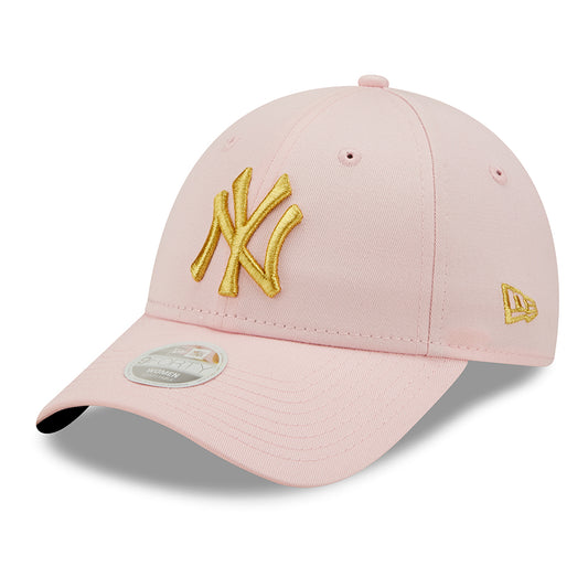 Casquette Femme 9FORTY MLB Metallic Logo New York Yankees rose-or NEW ERA