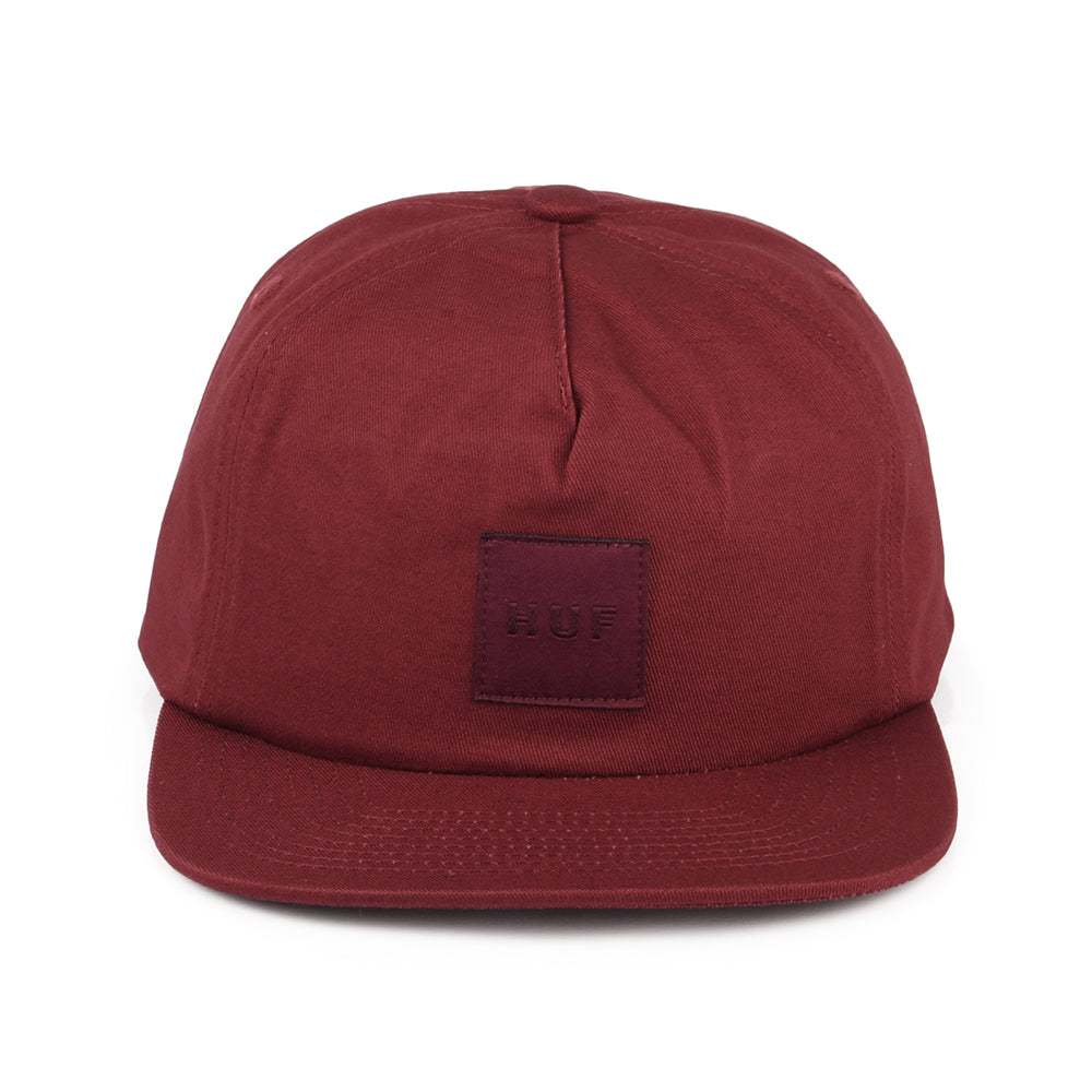 Casquette Snapback Non Structurée Box Logo vin HUF
