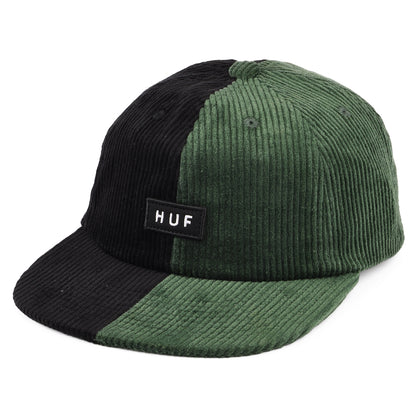 Casquette en Velours Côtelé Bicolore Marina forêt HUF